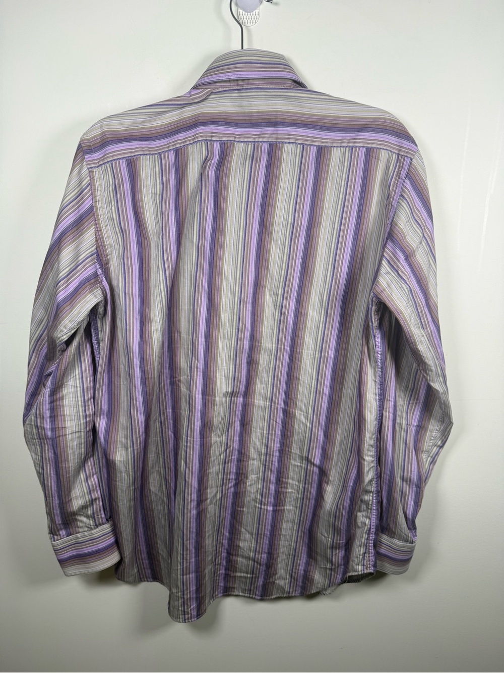 ETRO | Men’s Striped Purple Button Up Size 39 - Picture 3 of 5